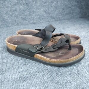 Mephisto Helen Sandals Womens Size 6.5 (37) Leather Cork Comfort Shoes Slides